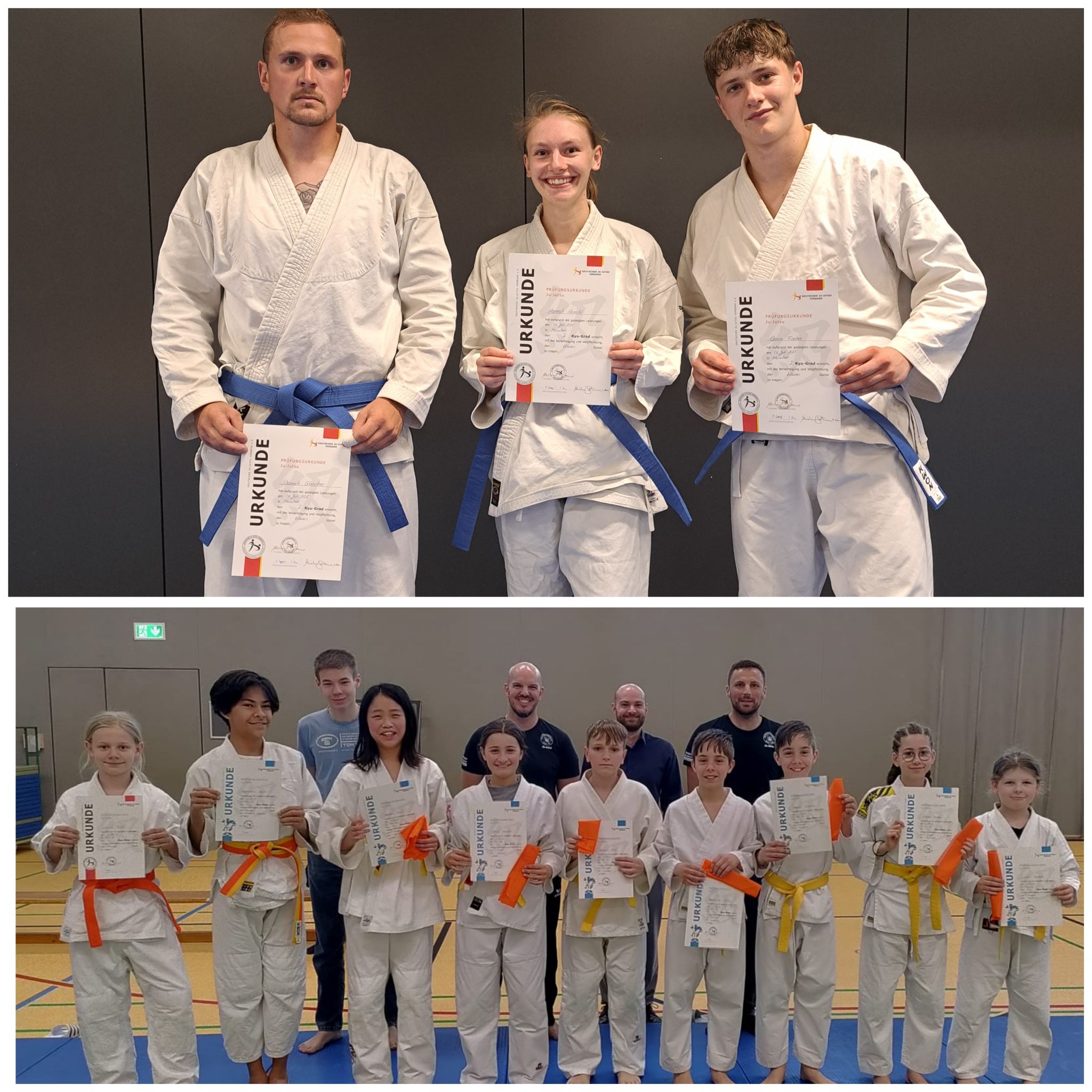Erfolgreiche Gürtelprüfungen der Abteilung Ju-Jutsu